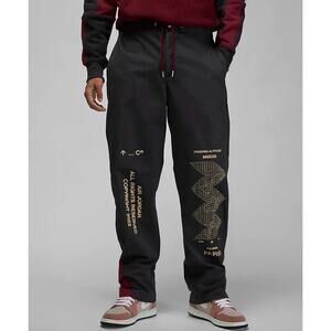 Nike Air Jordan Flight Heritage Woven Pants Mens M Off Noir PSG DV1609-045 NWT